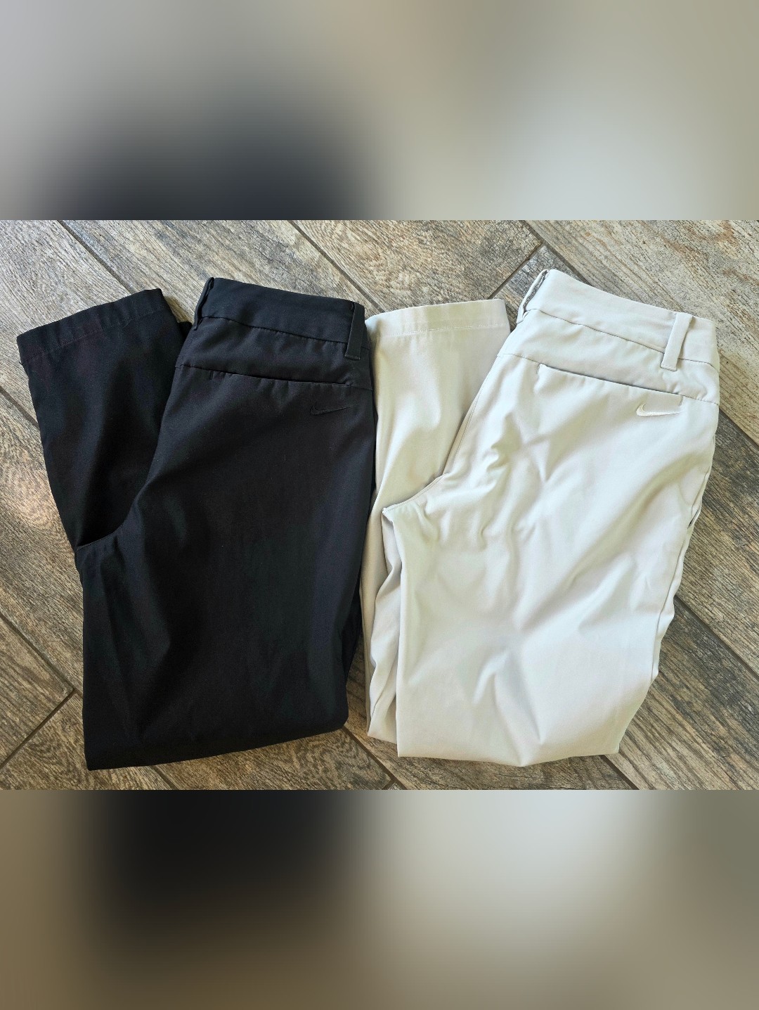 Nike Dri-Fit Golf Pants Womens Bundle Lot Black Tan Sz 0